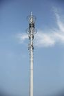 Telecommunicatie 36m Tubulaire Staaltoren 4 van de Misstap Gezamenlijke Gegalvaniseerde Secties Oppervlakte