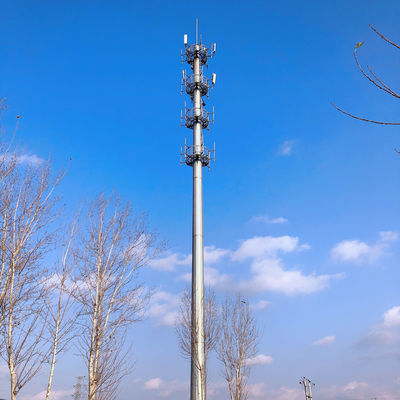 80m Gegalvaniseerde Mobiel Communicatiemiddel Monopole Staaltoren