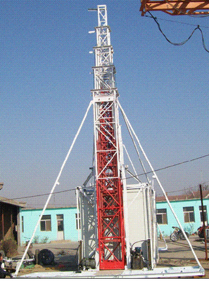 20m - 32m Rode en Witte Rapid Deployment Tower 20'' Kamer Telescopisch